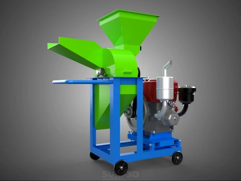 STANDARD HEAVY DUTY CUTTER MULCHER MACHINE FARMING AGRICULTURE 3D Model