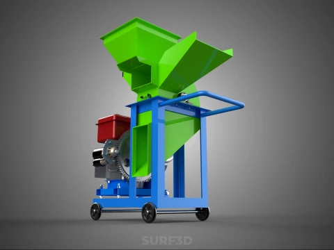STANDARD HEAVY DUTY CUTTER MULCHER MACHINE FARMING AGRICULTURE 3D Model