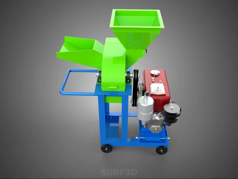 STANDARD HEAVY DUTY CUTTER MULCHER MACHINE FARMING AGRICULTURE 3D Model