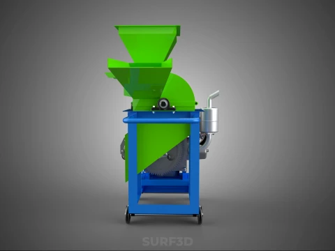 STANDARD HEAVY DUTY CUTTER MULCHER MACHINE FARMING AGRICULTURE 3D Model