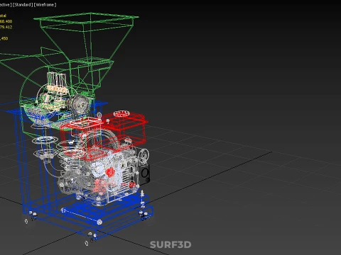 STANDARD HEAVY DUTY CUTTER MULCHER MACHINE FARMING AGRICULTURE 3D Model