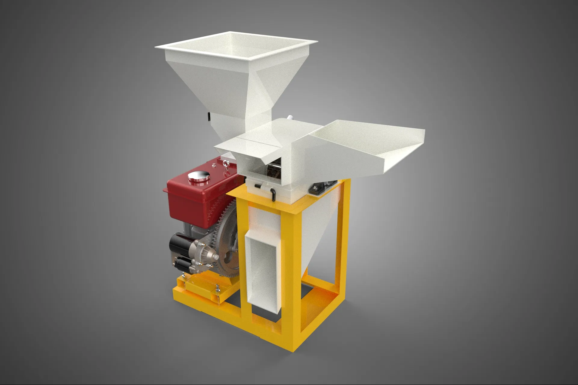 MULINO A MARTELLI PESANTE CIPPATORE TRITURATORE MACCHINA SMERIGLIATRICE PER USO AGRICOLO Modello 3D .c4d .max .obj .3ds .fbx .stl .blend 
