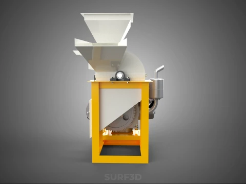 MULINO A MARTELLI PESANTE CIPPATORE TRITURATORE MACCHINA SMERIGLIATRICE PER USO AGRICOLO Modello 3D