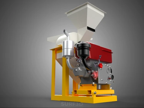 MULINO A MARTELLI PESANTE CIPPATORE TRITURATORE MACCHINA SMERIGLIATRICE PER USO AGRICOLO Modello 3D