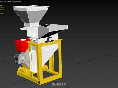 MULINO A MARTELLI PESANTE CIPPATORE TRITURATORE MACCHINA SMERIGLIATRICE PER USO AGRICOLO Modello 3D