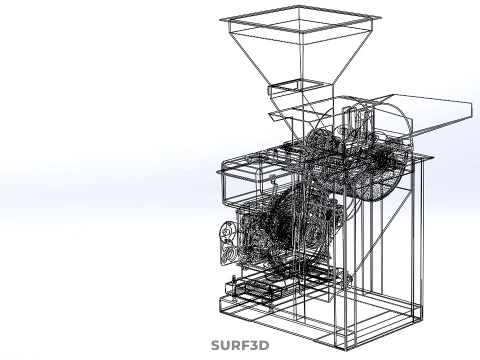 MULINO A MARTELLI PESANTE CIPPATORE TRITURATORE MACCHINA SMERIGLIATRICE PER USO AGRICOLO Modello 3D