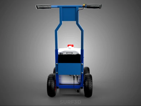 PUSH ROLLING CART PAINT SPRAYING LINE MARKING MACHINE FIELD ROAD 3D Model