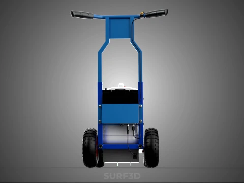 PUSH ROLLING CART PAINT SPRAYING LINE MARKING MACHINE FIELD ROAD 3D Model