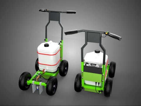 ELECTRIC WALK BEHIND CART LINE SPRAYER MARKER PAINTER MACHINE 3D Model