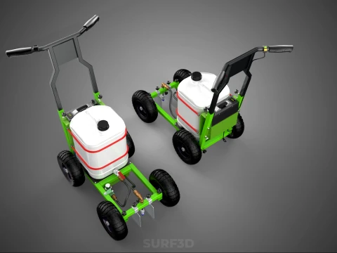ELECTRIC WALK BEHIND CART LINE SPRAYER MARKER PAINTER MACHINE 3D Model