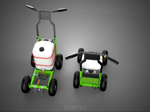 ELECTRIC WALK BEHIND CART LINE SPRAYER MARKER PAINTER MACHINE 3D Model