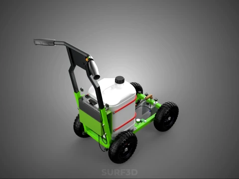 ELECTRIC WALK BEHIND CART LINE SPRAYER MARKER PAINTER MACHINE 3D Model