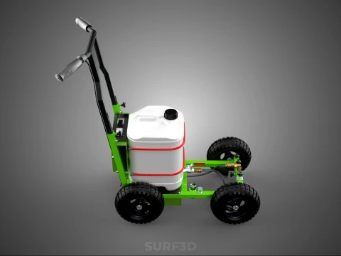 ELECTRIC WALK BEHIND CART LINE SPRAYER MARKER PAINTER MACHINE 3D Model