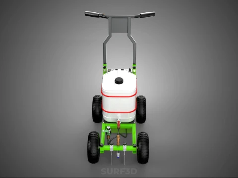 ELECTRIC WALK BEHIND CART LINE SPRAYER MARKER PAINTER MACHINE 3D Model