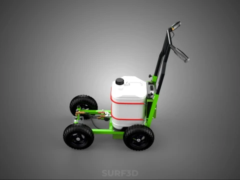 ELECTRIC WALK BEHIND CART LINE SPRAYER MARKER PAINTER MACHINE 3D Model