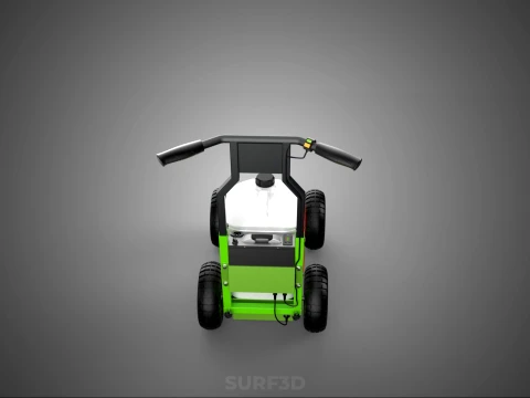 ELECTRIC WALK BEHIND CART LINE SPRAYER MARKER PAINTER MACHINE 3D Model