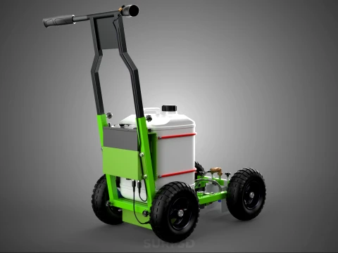 ELECTRIC WALK BEHIND CART LINE SPRAYER MARKER PAINTER MACHINE 3D Model