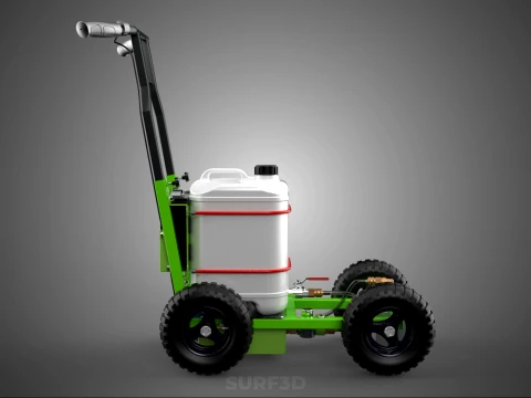 ELECTRIC WALK BEHIND CART LINE SPRAYER MARKER PAINTER MACHINE 3D Model
