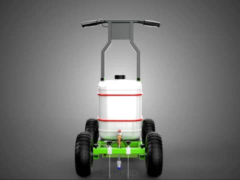 ELECTRIC WALK BEHIND CART LINE SPRAYER MARKER PAINTER MACHINE 3D Model