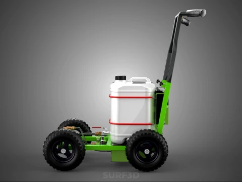 ELECTRIC WALK BEHIND CART LINE SPRAYER MARKER PAINTER MACHINE 3D Model