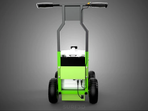 ELECTRIC WALK BEHIND CART LINE SPRAYER MARKER PAINTER MACHINE 3D Model