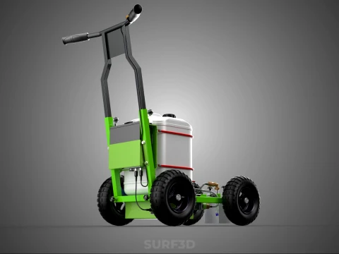 ELECTRIC WALK BEHIND CART LINE SPRAYER MARKER PAINTER MACHINE 3D Model