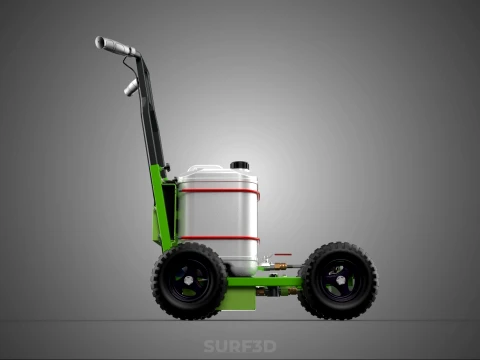 ELECTRIC WALK BEHIND CART LINE SPRAYER MARKER PAINTER MACHINE 3D Model