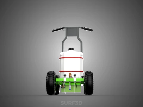 ELECTRIC WALK BEHIND CART LINE SPRAYER MARKER PAINTER MACHINE 3D Model