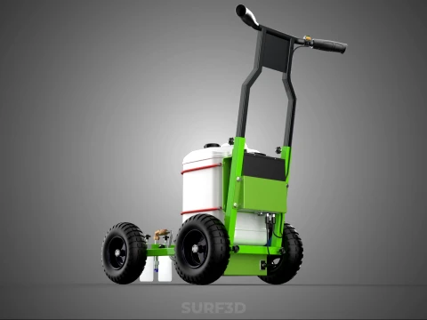 ELECTRIC WALK BEHIND CART LINE SPRAYER MARKER PAINTER MACHINE 3D Model