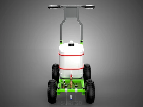 ELECTRIC WALK BEHIND CART LINE SPRAYER MARKER PAINTER MACHINE 3D Model