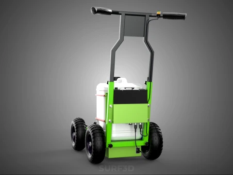 ELECTRIC WALK BEHIND CART LINE SPRAYER MARKER PAINTER MACHINE 3D Model