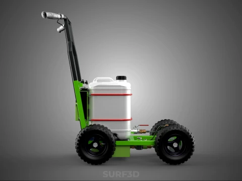 ELECTRIC WALK BEHIND CART LINE SPRAYER MARKER PAINTER MACHINE 3D Model