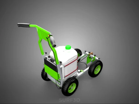 CART TROLLEY LINE UP STRIPE PAINT SPRAYER MARKER MARKING MACHINE 3D Model