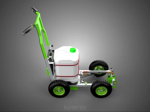 CART TROLLEY LINE UP STRIPE PAINT SPRAYER MARKER MARKING MACHINE 3D Model