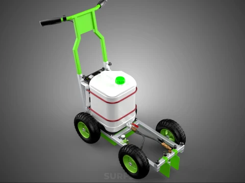 CART TROLLEY LINE UP STRIPE PAINT SPRAYER MARKER MARKING MACHINE 3D Model