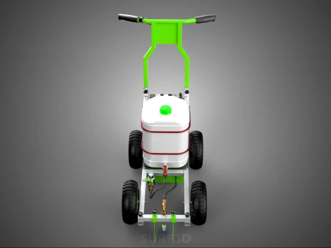 CART TROLLEY LINE UP STRIPE PAINT SPRAYER MARKER MARKING MACHINE 3D Model