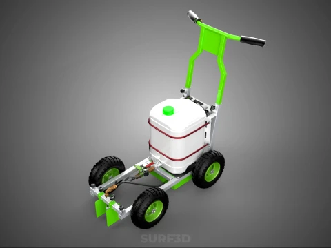 CART TROLLEY LINE UP STRIPE PAINT SPRAYER MARKER MARKING MACHINE 3D Model