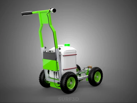 CART TROLLEY LINE UP STRIPE PAINT SPRAYER MARKER MARKING MACHINE 3D Model