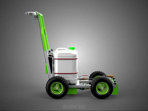 CART TROLLEY LINE UP STRIPE PAINT SPRAYER MARKER MARKING MACHINE 3D Model