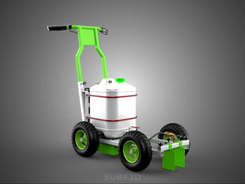 CART TROLLEY LINE UP STRIPE PAINT SPRAYER MARKER MARKING MACHINE 3D Model