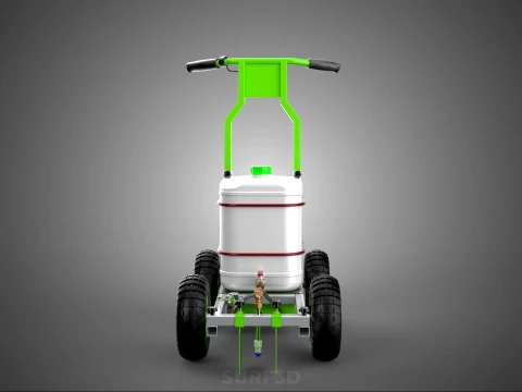 CART TROLLEY LINE UP STRIPE PAINT SPRAYER MARKER MARKING MACHINE 3D Model