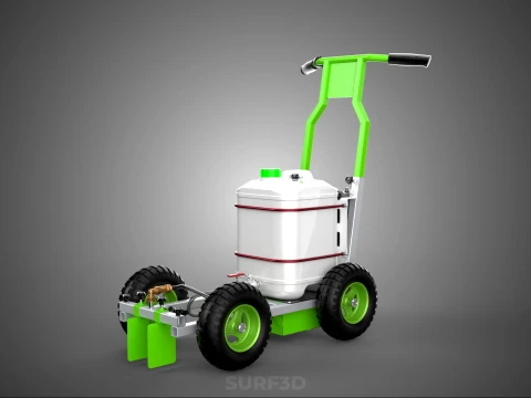CART TROLLEY LINE UP STRIPE PAINT SPRAYER MARKER MARKING MACHINE 3D Model