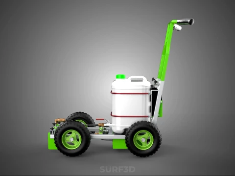 CART TROLLEY LINE UP STRIPE PAINT SPRAYER MARKER MARKING MACHINE 3D Model