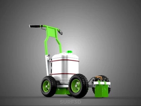 CART TROLLEY LINE UP STRIPE PAINT SPRAYER MARKER MARKING MACHINE 3D Model