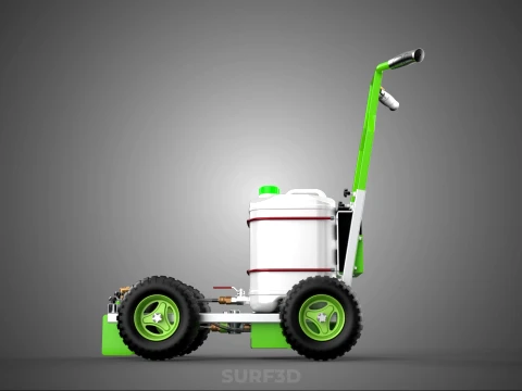 CART TROLLEY LINE UP STRIPE PAINT SPRAYER MARKER MARKING MACHINE 3D Model