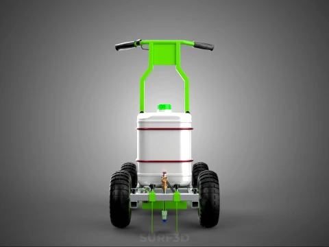 CART TROLLEY LINE UP STRIPE PAINT SPRAYER MARKER MARKING MACHINE 3D Model