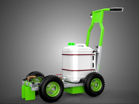 CART TROLLEY LINE UP STRIPE PAINT SPRAYER MARKER MARKING MACHINE 3D Model
