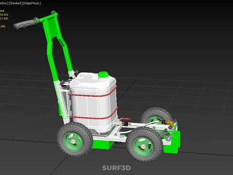 CART TROLLEY LINE UP STRIPE PAINT SPRAYER MARKER MARKING MACHINE 3D Model
