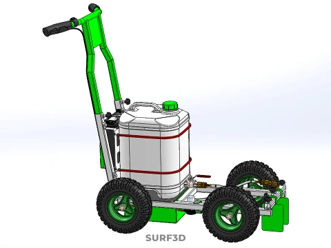 CART TROLLEY LINE UP STRIPE PAINT SPRAYER MARKER MARKING MACHINE 3D Model