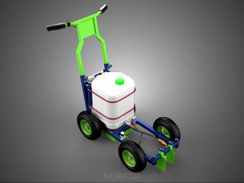 CARRELLO ELETTRICO LINE UP MARK MACCHINA PER MARCATURA SPRUZZATURA VERNICE Modello 3D